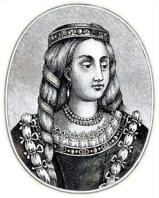 queen scotland joan beaufort scots 1445 1406 stewart portrait king margaret born forrest zeichnung aus historische come church france alamy