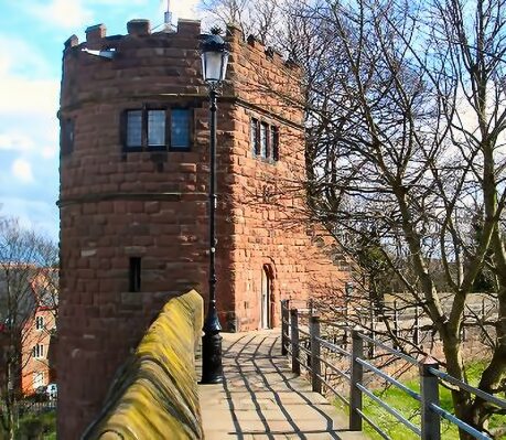 The King Charles Tower, Chester city walls, from which Charles watched the battle of Rowton Heath