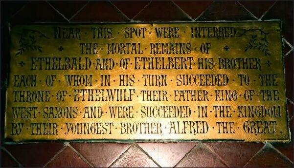 Memorial to Ethelbald and Ethelbert in Sherborne Abbey