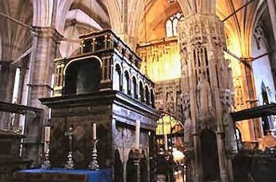 The tomb of Edward the Confessor at Westminster Abbey