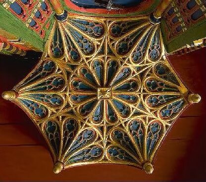 The ceiling of St Mary and All Saints Church