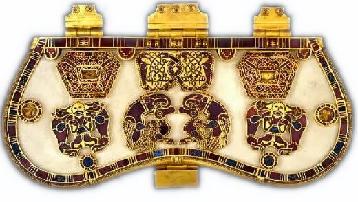 Richly decorated clasp from the Staffordshire Hoard