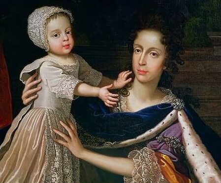 Mary of Modena with her son, James Francis Edward Stuart