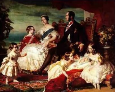 Victoria and Albert and their eldest five children