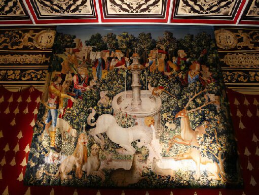 The throne room and the Unicorn Tapestry