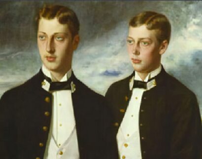 Albert Victor Duke of Clarence and Avondale and his brother George, Duke of York